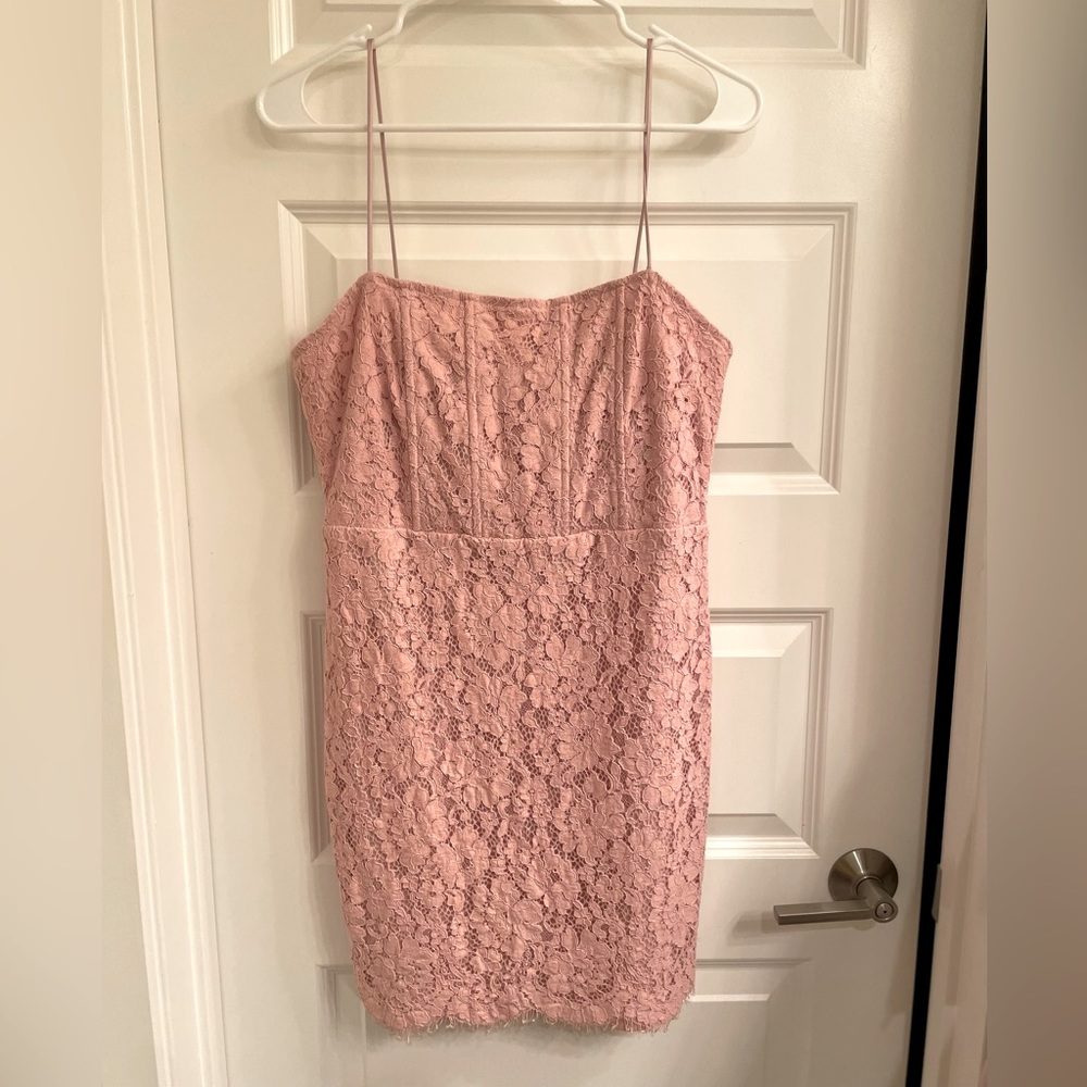 Lulu’s Blush Lace Dress
